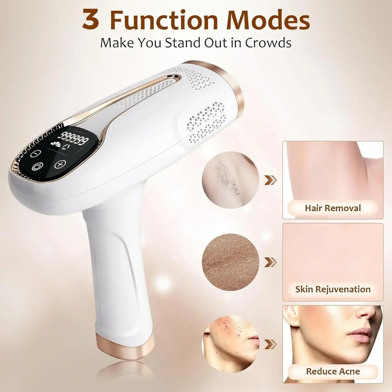 990,000 Flashes IPL Hair Removal System, Painless Laser Epilator for Women’s Body, Bikini, and Facial Areas, Permanent Hair Remo