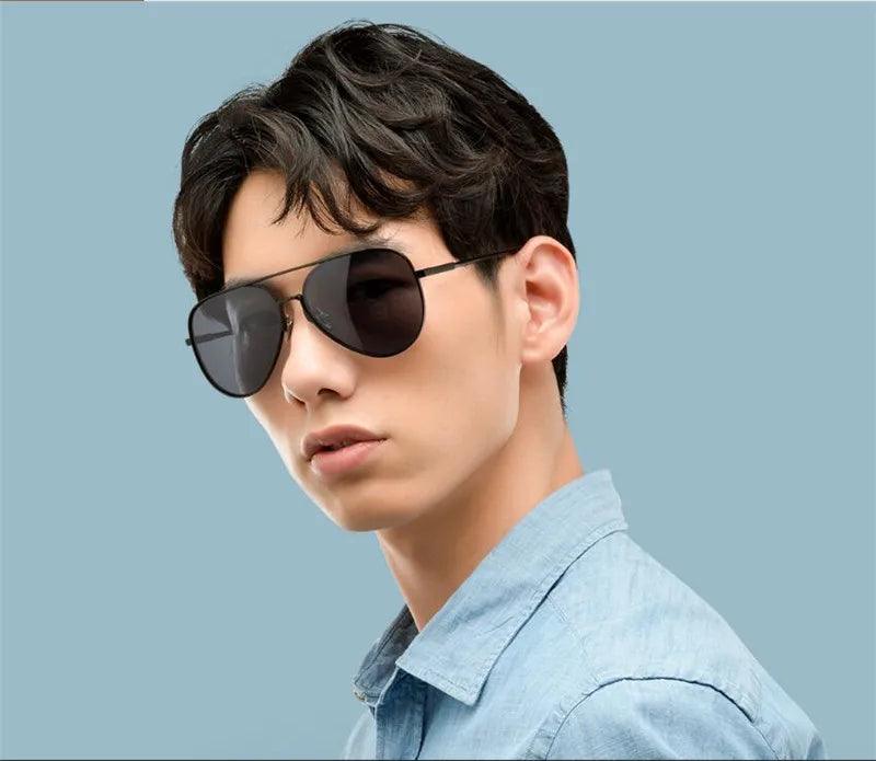 Óculos de sol XIAOMI Mijia Classic Square / Pilot, lentes polarizadas TAC autorreparáveis, sem riscos, película polarizadora de 6 camadas, masculino