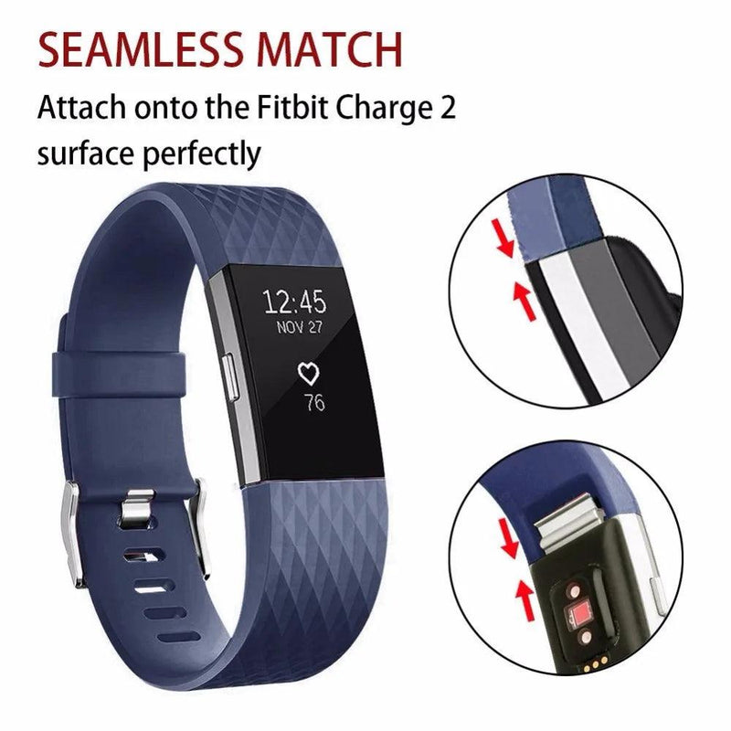 Pulseiras de substituição de silicone 3D para Fitbit Charge 2 Band Smart Watch Pulseira para Fitbit Charge2 Band Pulseira de pulseira