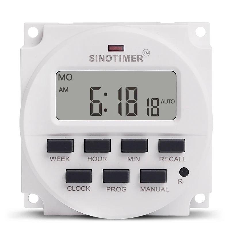 Marca SINOTIMER Temporizador semanal digital 7 dias programável relé interruptor de tempo 220 V 230 V 240 V CA TM618