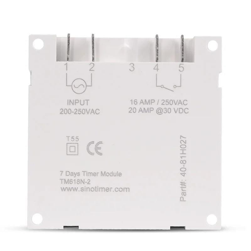 Marca SINOTIMER Temporizador semanal digital 7 dias programável relé interruptor de tempo 220 V 230 V 240 V CA TM618