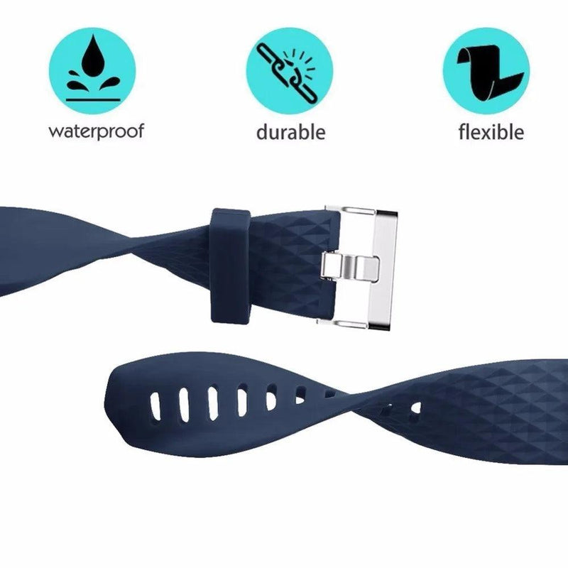 Pulseiras de substituição de silicone 3D para Fitbit Charge 2 Band Smart Watch Pulseira para Fitbit Charge2 Band Pulseira de pulseira