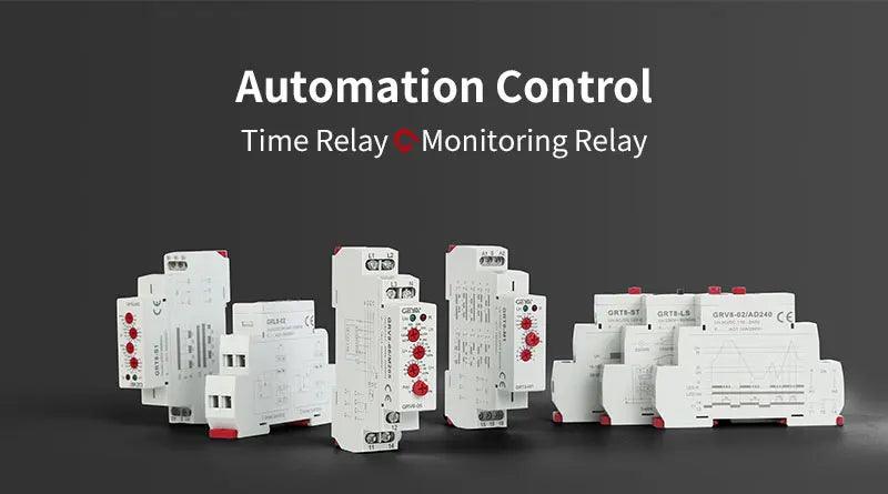 GEYA GRI8-01/02 Relé de monitoramento de corrente 0,5A 1A 2A 5A 8A 16A ACDC24V-240V Relé de proteção de sobrecorrente e subcorrente