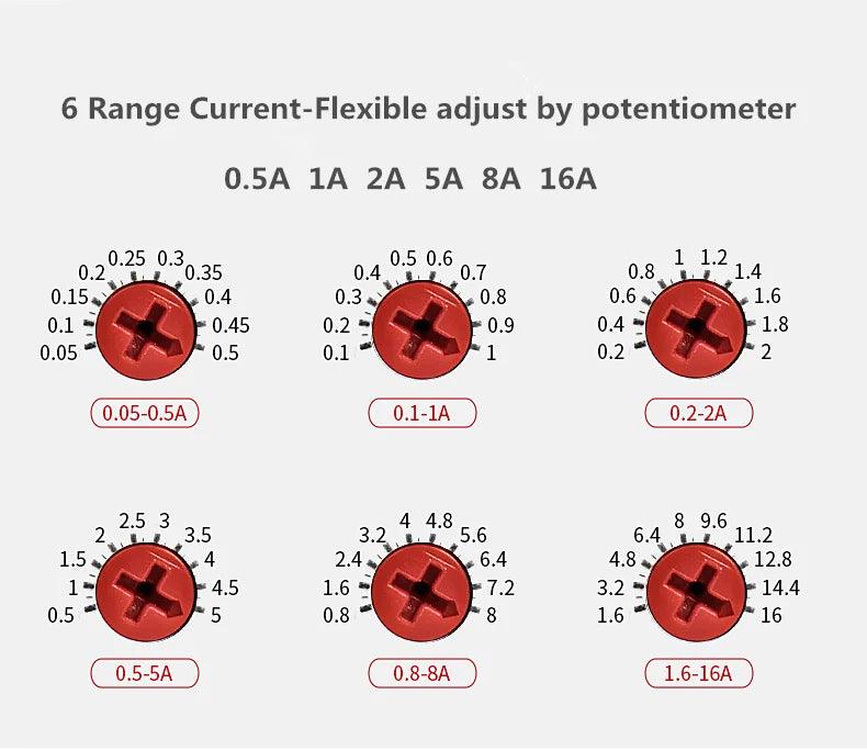 GEYA GRI8-01/02 Relé de monitoramento de corrente 0,5A 1A 2A 5A 8A 16A ACDC24V-240V Relé de proteção de sobrecorrente e subcorrente