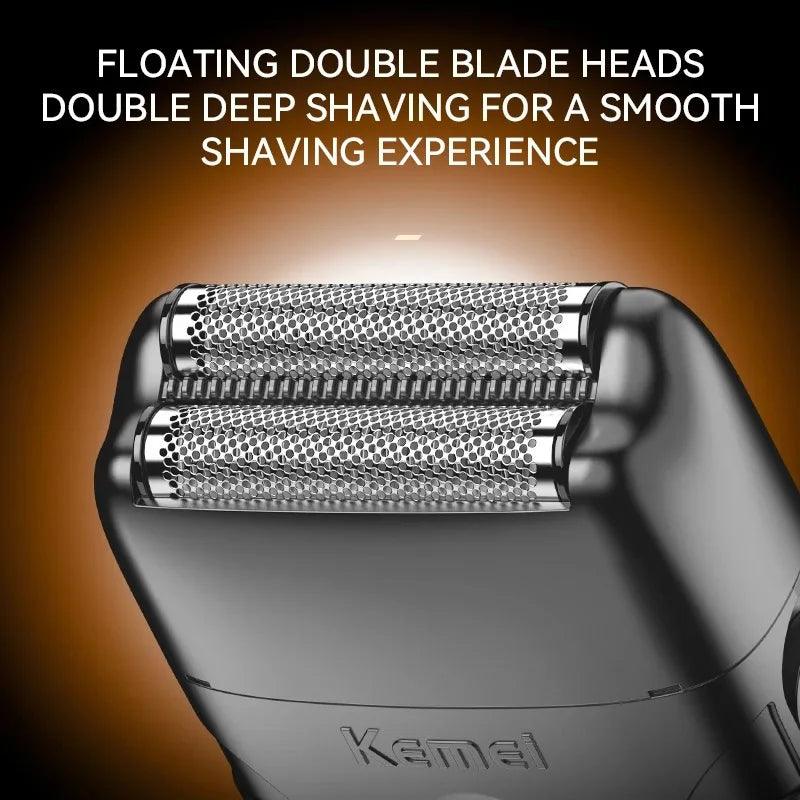 Kemei 2299 Barber Foil Shaver Homens Barbeador Elétrico para Cabeça Careca Sem Fio Máquina de Barbear Suave Barbear Rente Aparador de Barba Presentes