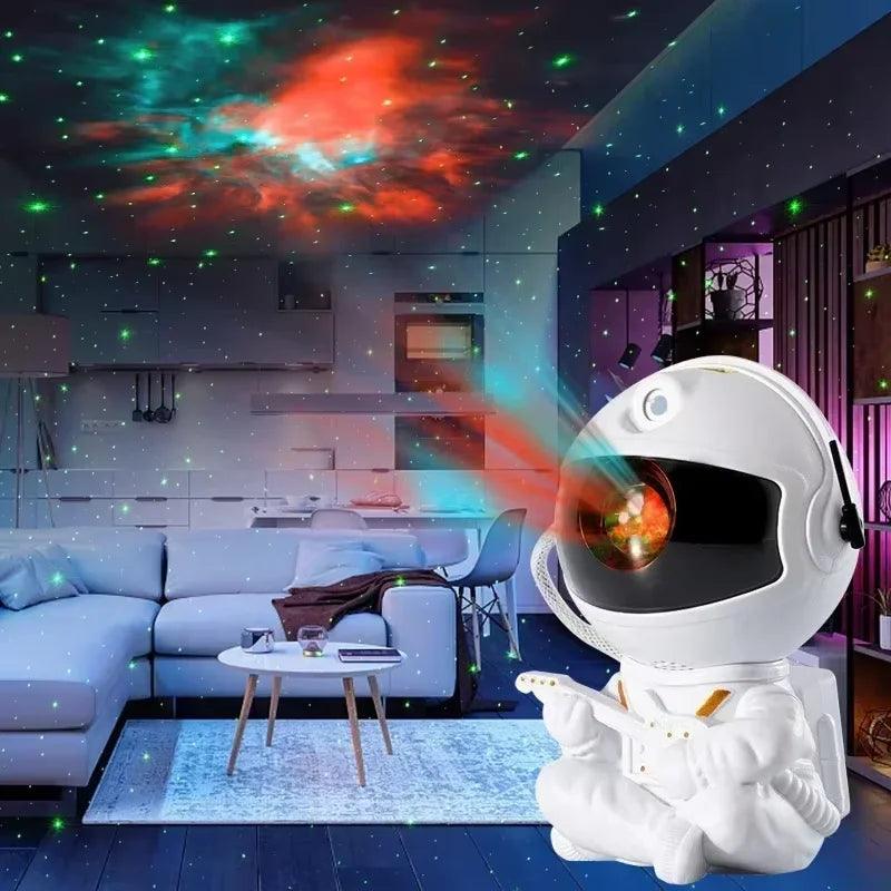 Céu estrelado lâmpada do projetor crianças e adulto presente galáxia céu estrelado astronauta decoração quarto nebulosa led