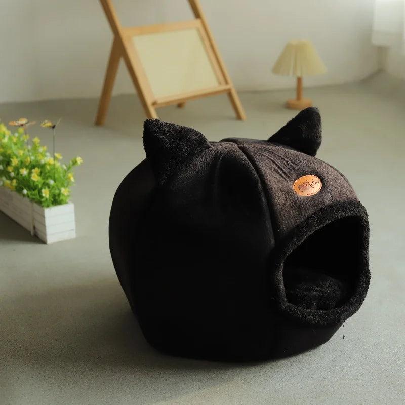 Novo conforto para sono profundo no inverno cama para gatos cesta pequena cama para cães produtos para animais de estimação tenda caverna aconchegante ninho cama gato