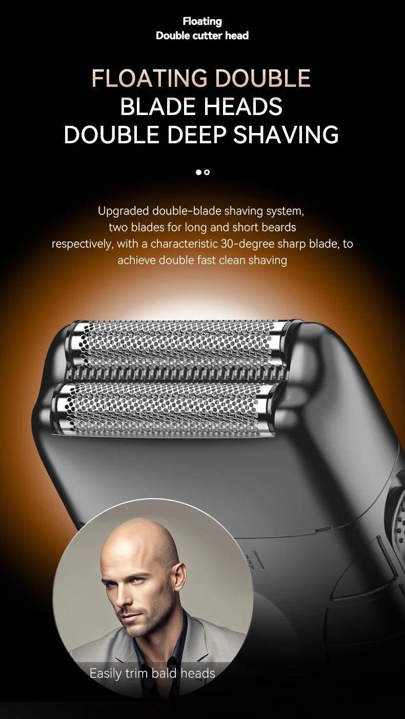 Kemei 2299 Barber Foil Shaver Homens Barbeador Elétrico para Cabeça Careca Sem Fio Máquina de Barbear Suave Barbear Rente Aparador de Barba Presentes