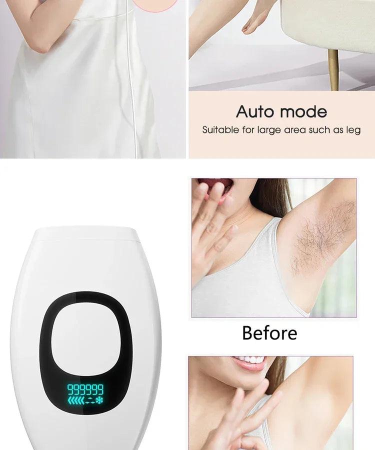 Handheld Laser Hair Removal 999999 Flashes Painless High-frequency Female Permanent Epilator Electric Depilador Laser