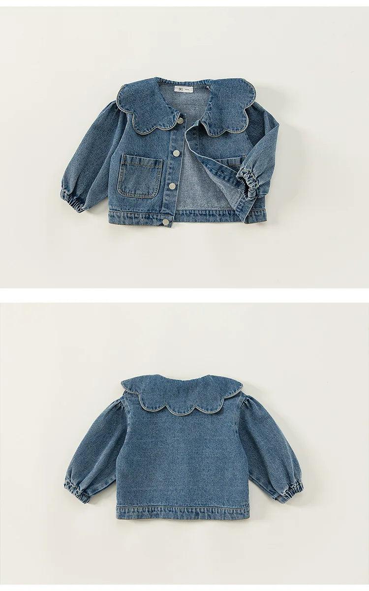 Menina Denim Jacket Crianças Roupas para Menina Crianças Jaquetas para Menina Outwear Crianças Casaco Crianças Top Roupa Infantil Menina Abrigos