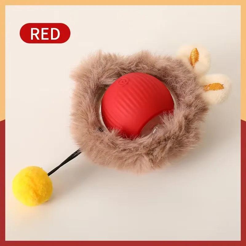 Bola de brinquedo para gato, auto provocação, bola de rolamento para gato, cabelo de animal de estimação, alívio do tédio, pelúcia, provocação, bola de gato, brinquedos para gatos, animais de estimação